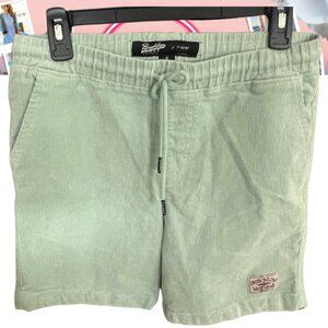 Brooklyn Cloth Men’s 7” Corduroy Workwear Volley Shorts – Size M – Green/Blue